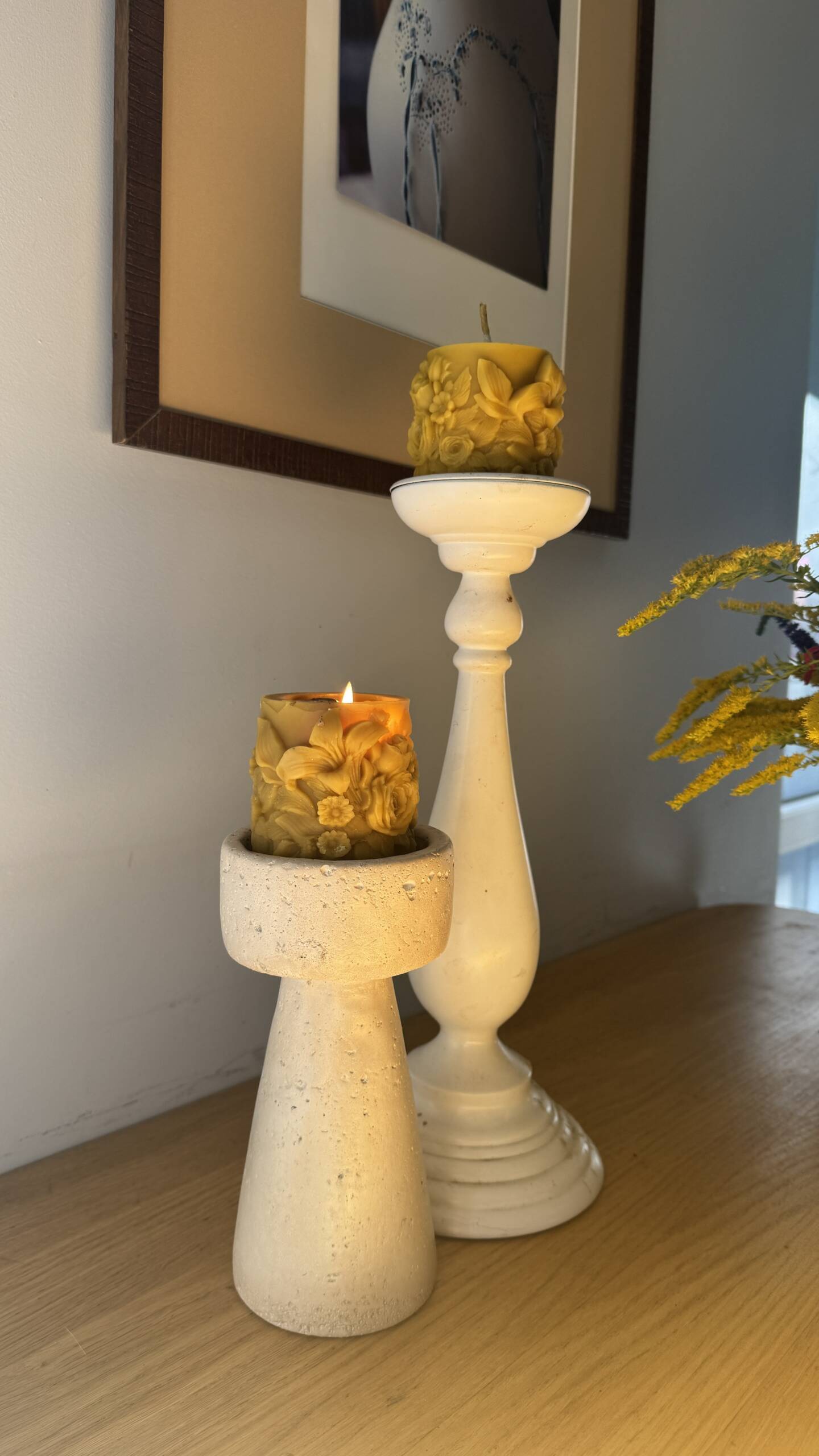 Świeca lampion kwiaty - obrazek 7