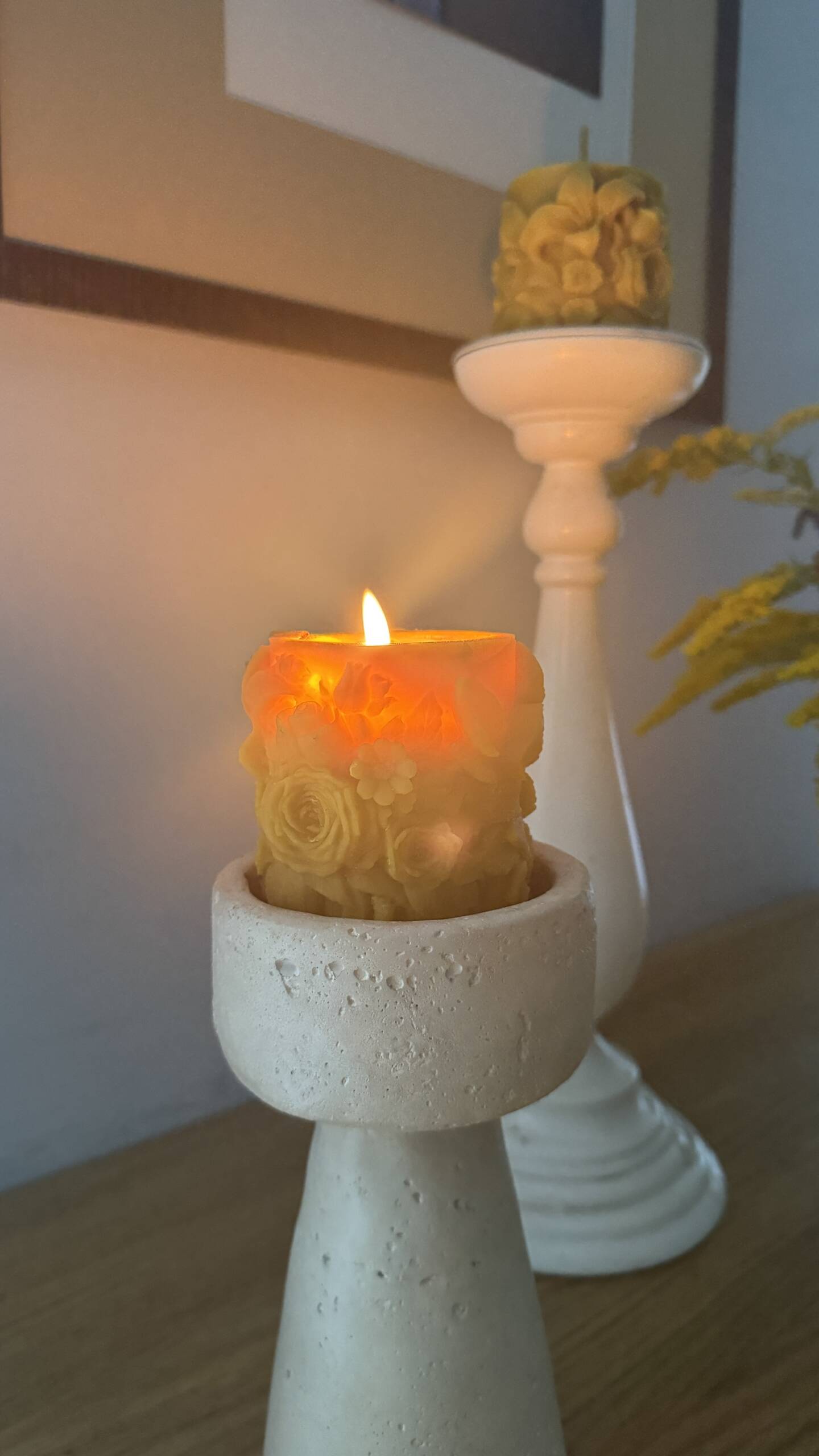 Świeca lampion kwiaty - obrazek 6